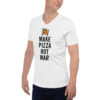 Cassano's Make Pizza Not War V-Neck T-Shirt - Image 4